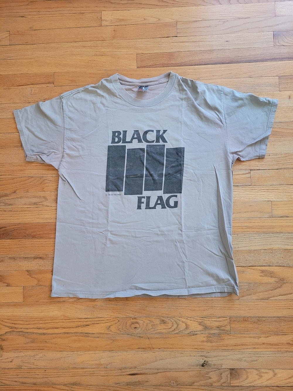 Vintage 90s Black Flag Bars T-Shirt Hanes Beefy XL SST Records Punk Rock Rare